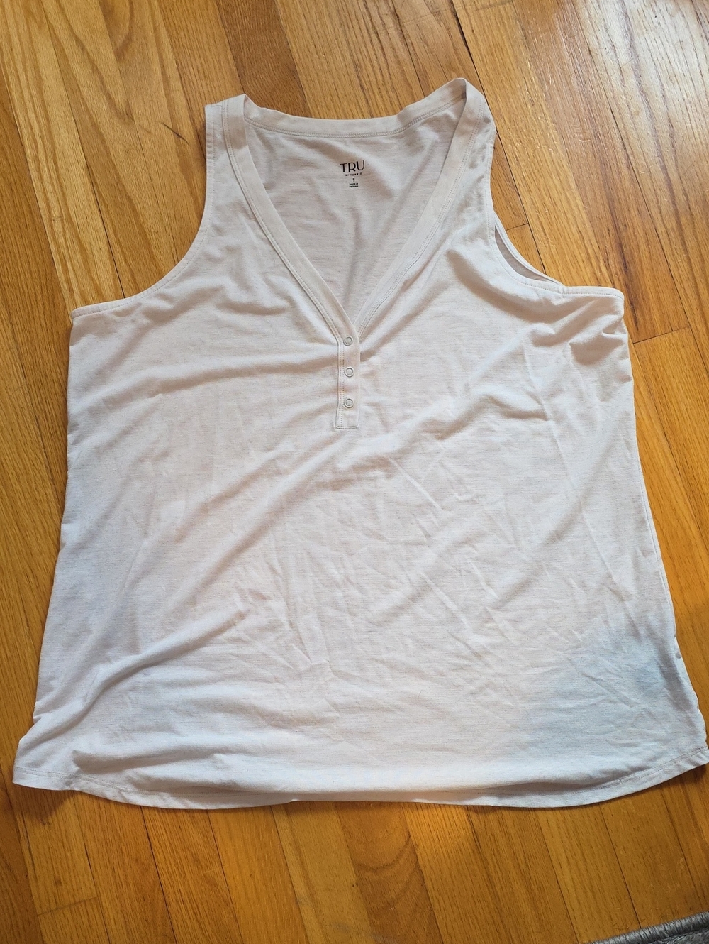 torrid White V-Neck Button Tank Top for Women